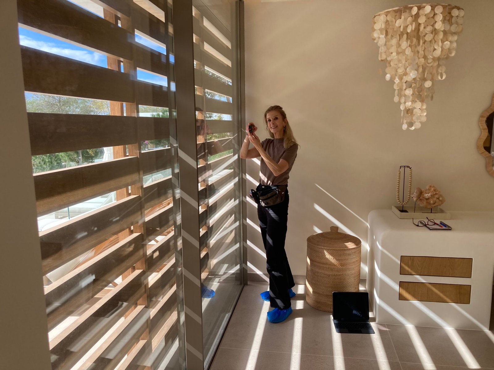 Electric curtains installed in a luxury Ibiza villa